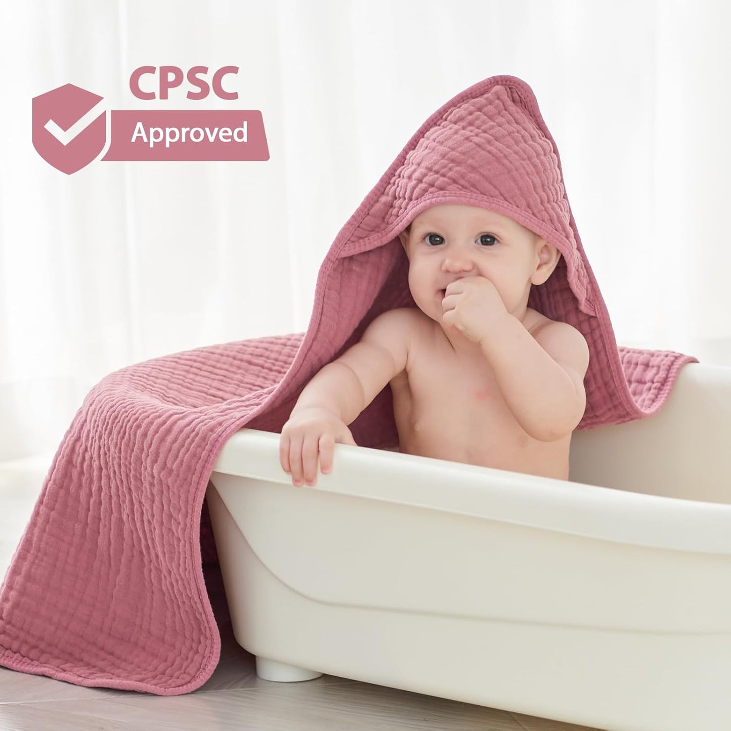 Set de 2 Toallas de Bebé con Capucha – 100% Muselina de Algodón