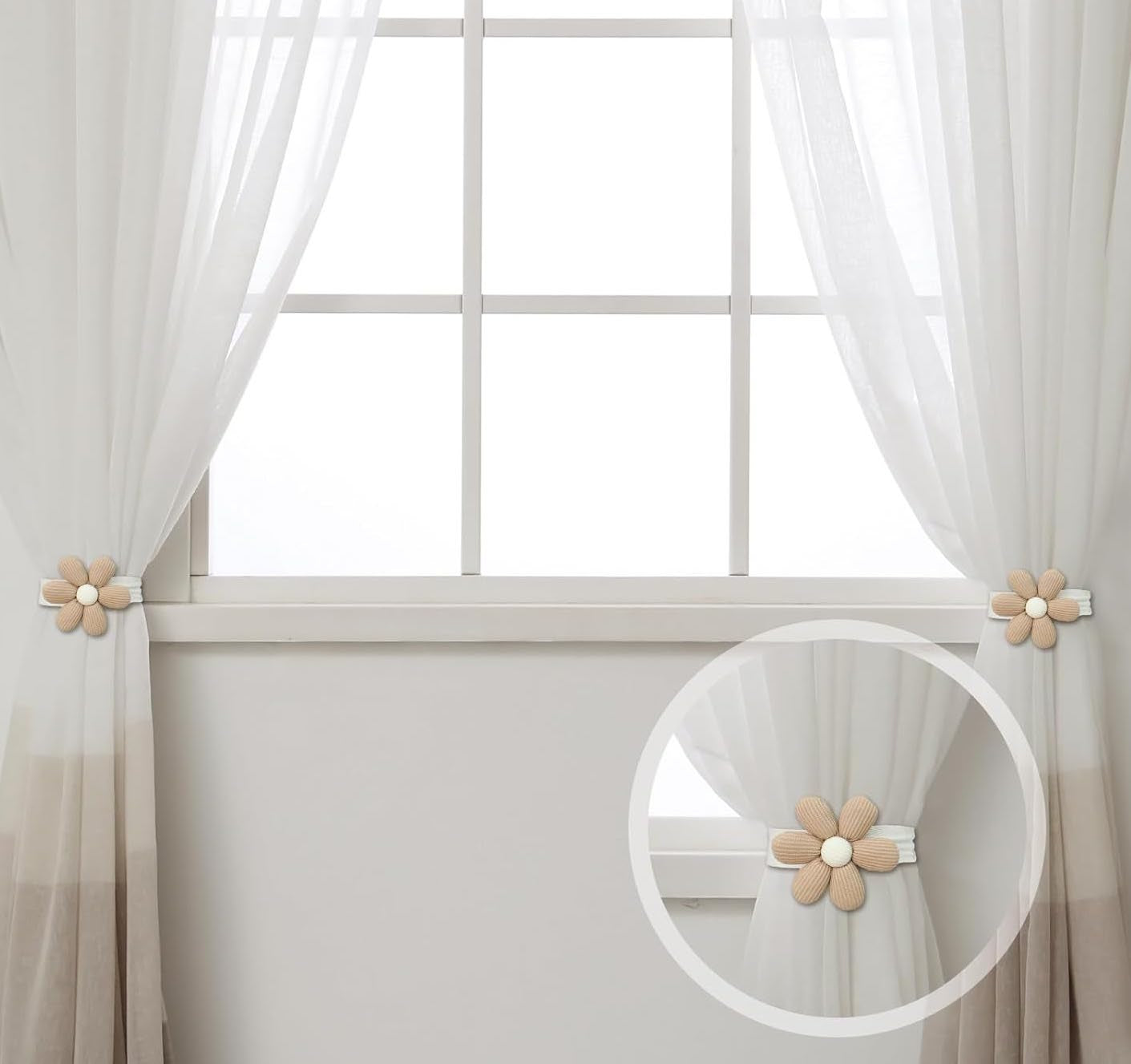Sujetador para Cortinas de Flores - Set x2