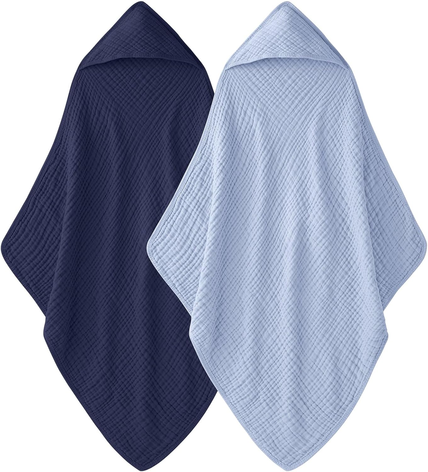Set de 2 Toallas de Bebé con Capucha – 100% Muselina de Algodón