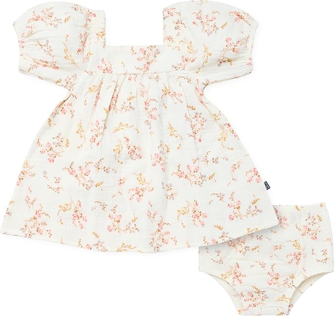 Set Eloise Vestido y Cubrepañal de Algodón
