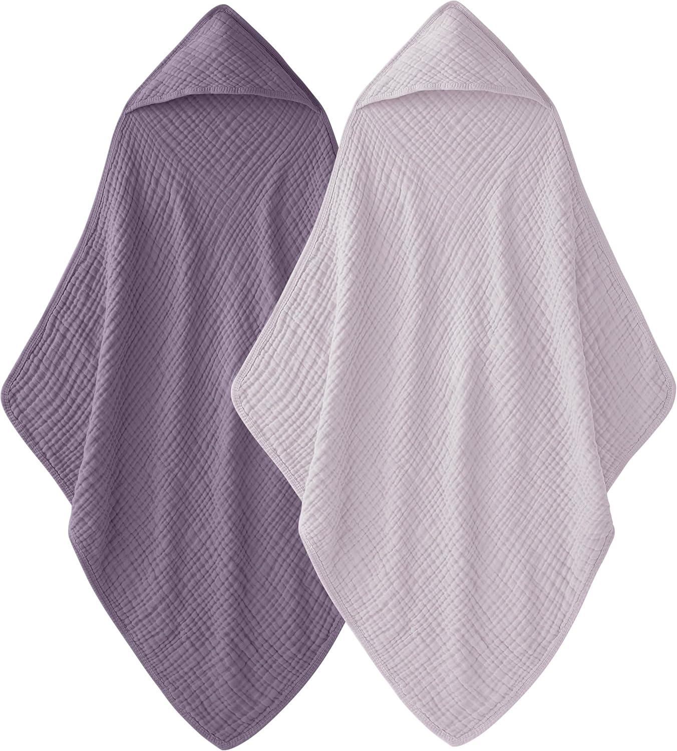 Set de 2 Toallas de Bebé con Capucha – 100% Muselina de Algodón