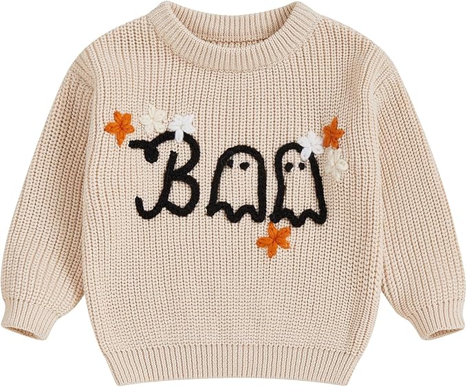 Suéter Tejido “BOO” de Halloween para Bebé