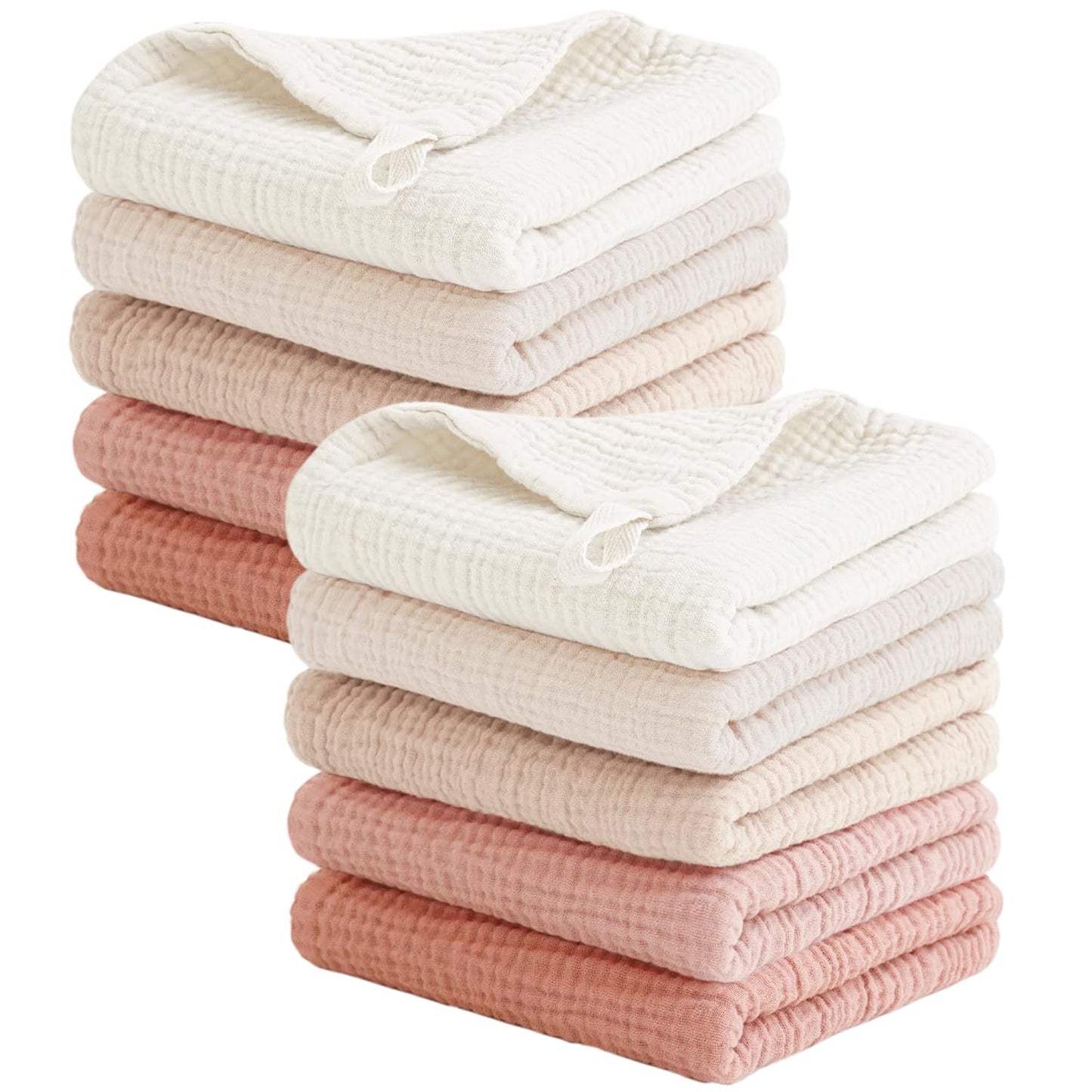 Paquete de 10 Paños de Muselina para Bebé – 100% Algodón