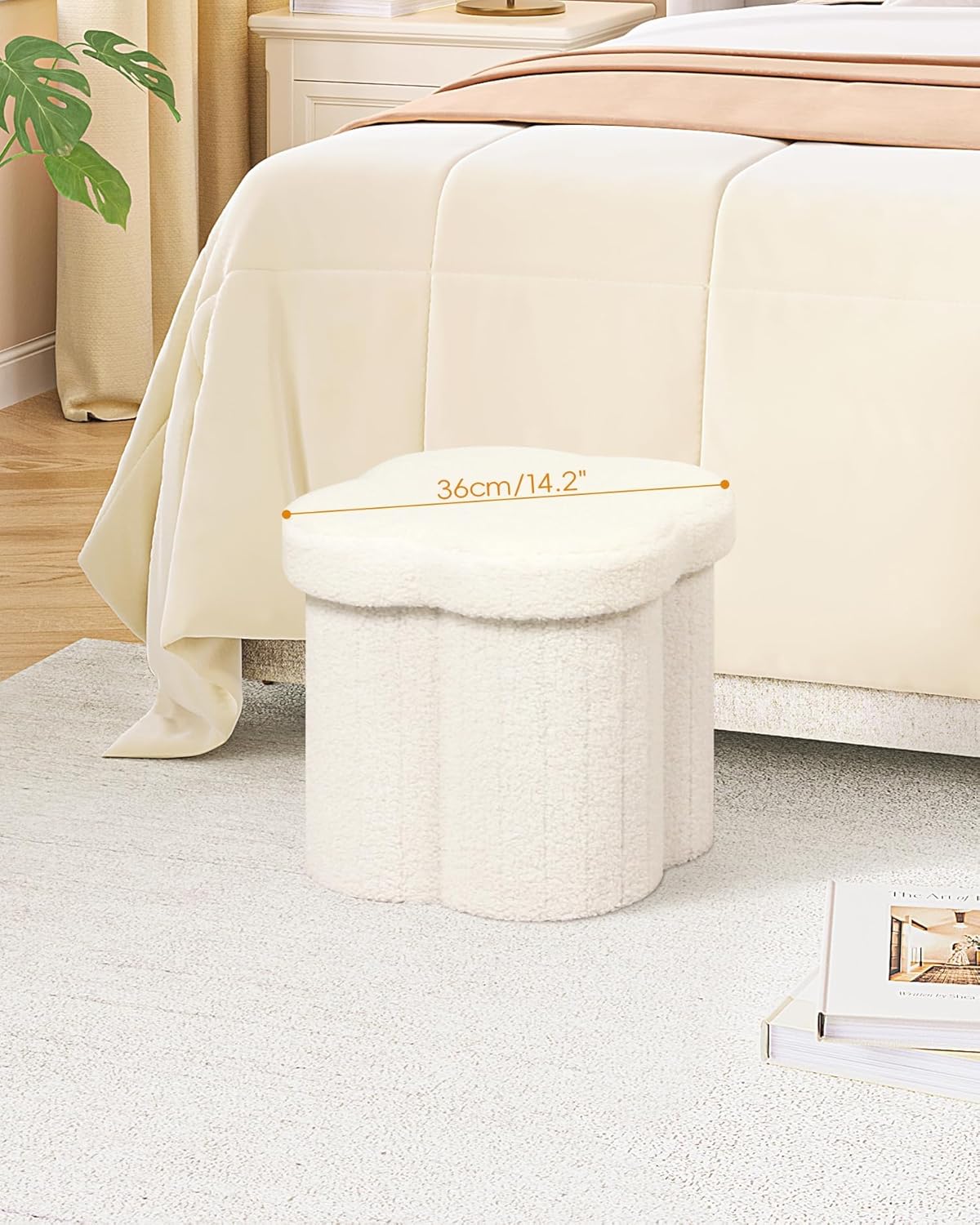Puff Mushy Almacenamiento con Encanto en Forma de Flor