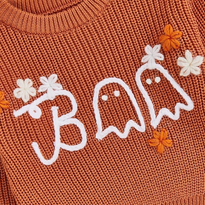 Suéter Tejido “BOO” de Halloween para Bebé
