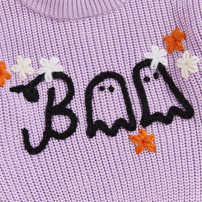 Suéter Tejido “BOO” de Halloween para Bebé