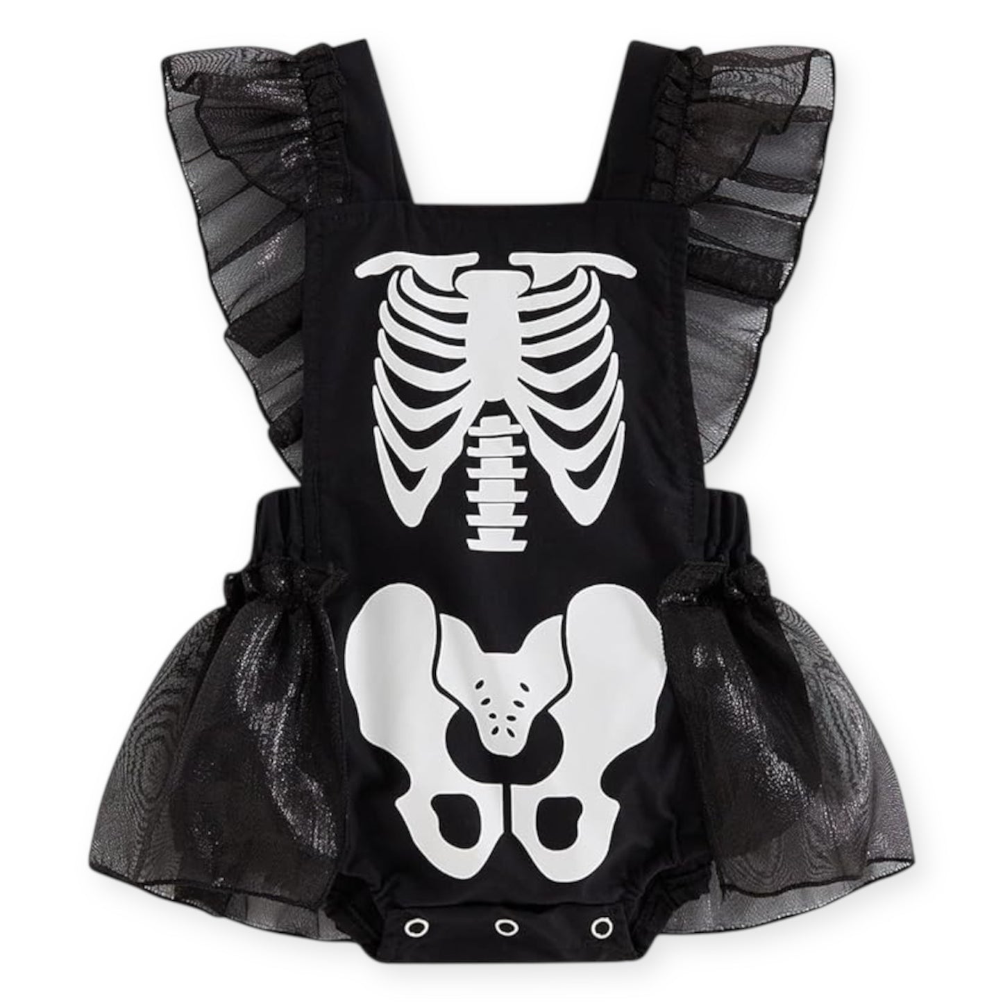 Vestido de Esqueleto Fantasma para Bebé Niña