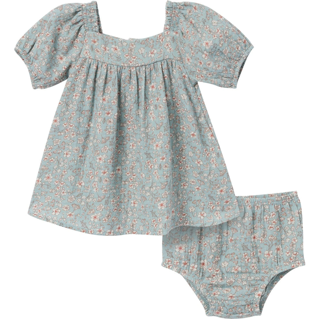 Set Eloise Vestido y Cubrepañal de Algodón