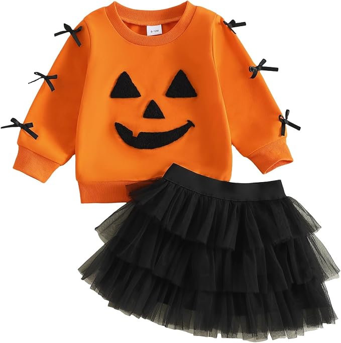 Set Suéter + Falda Tutú Happy Halloween