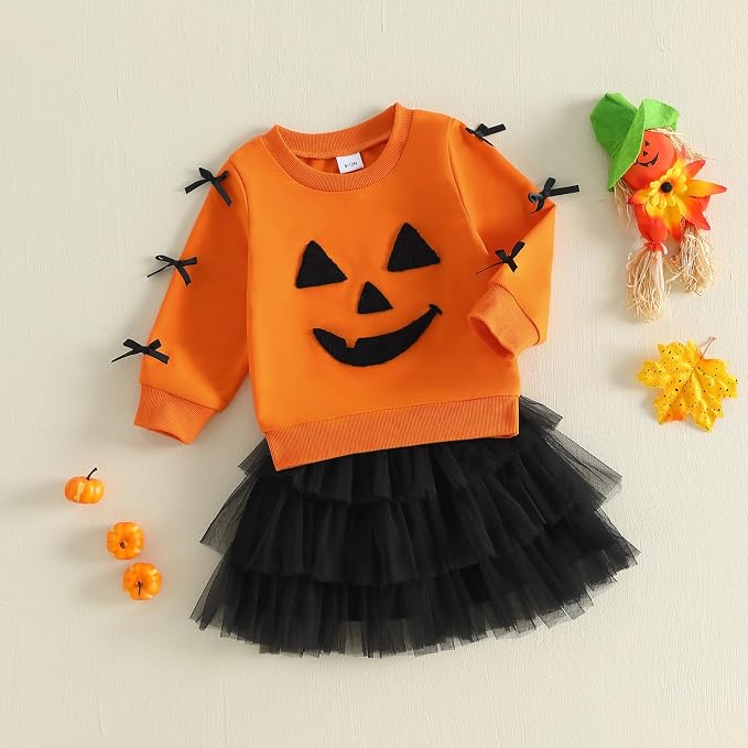 Set Suéter + Falda Tutú Happy Halloween