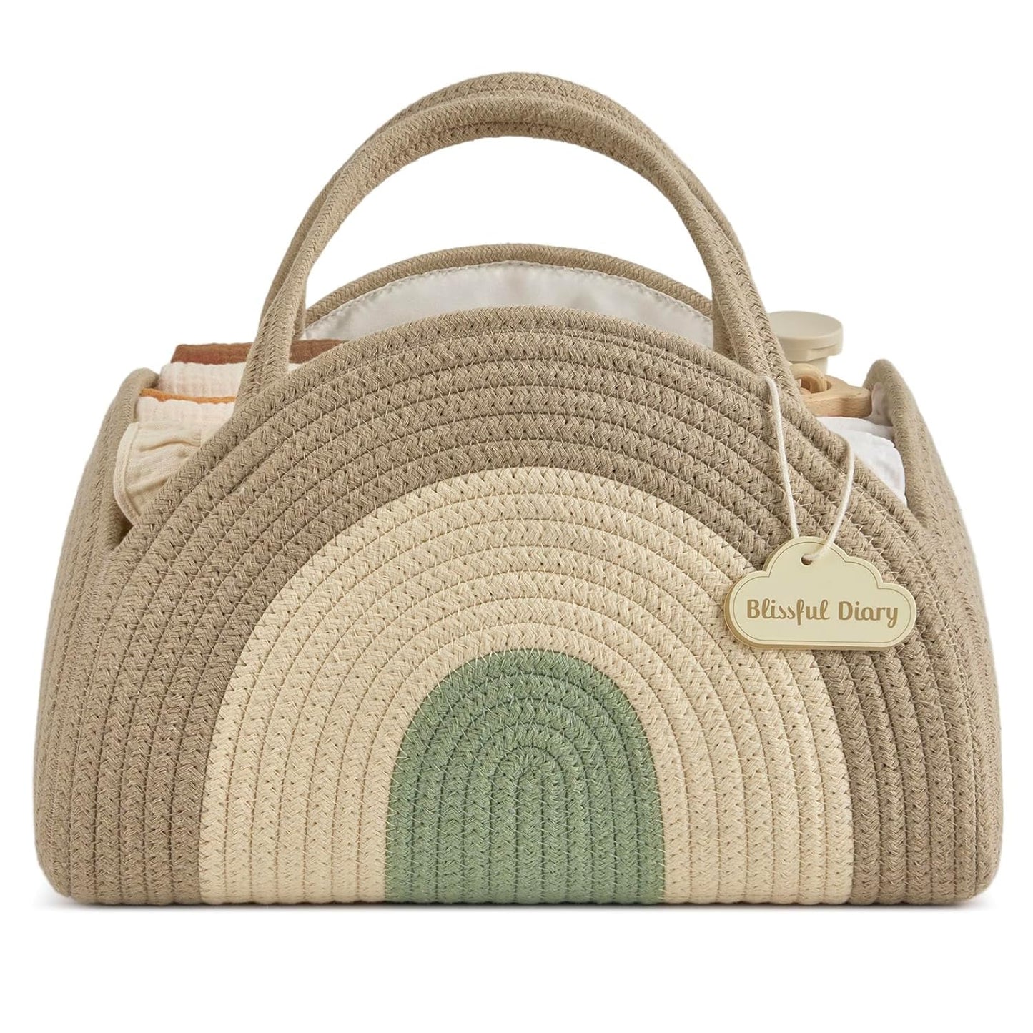 Cesta Organizadora de Pañales de Algodón