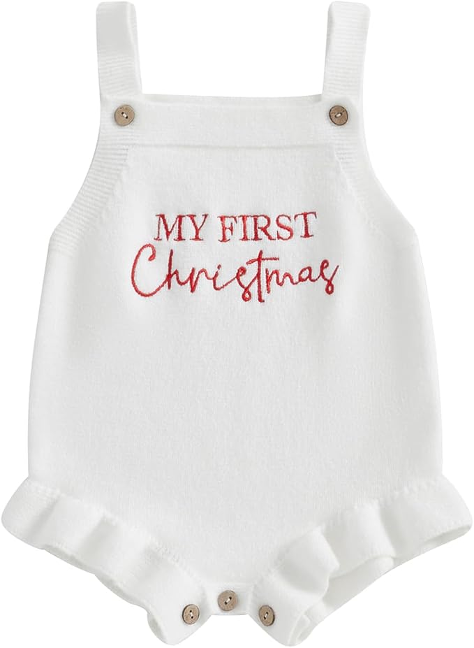 Mameluco Tejido Belle “My First Christmas”