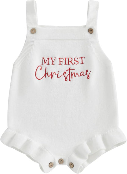 Mameluco Tejido Belle “My First Christmas”