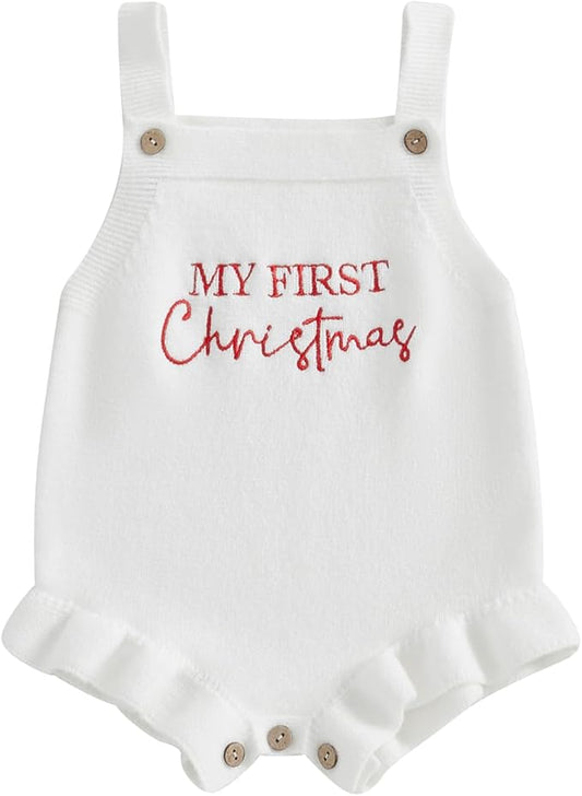 Mameluco Tejido Belle “My First Christmas”