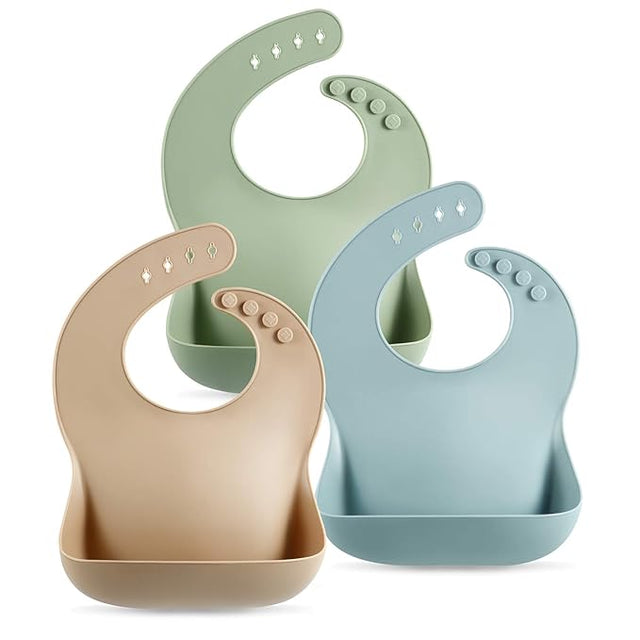 Baberos de Silicona para Bebés x3