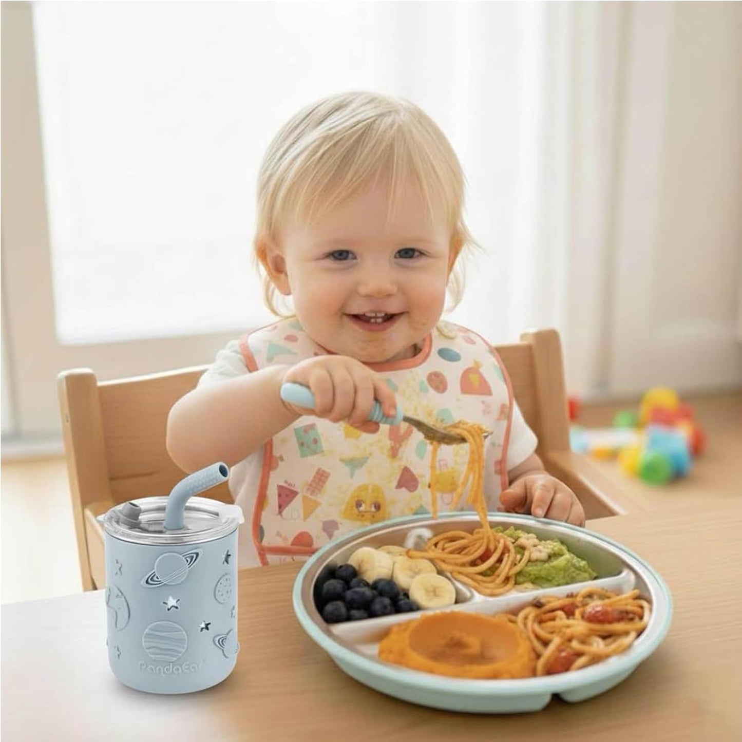 Juego de Alimentación para Bebé 6 en 1 de Acero Inoxidable