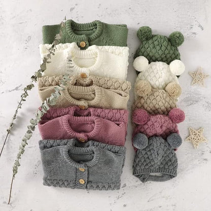 Set Gorro y Mameluco Tejido Beary