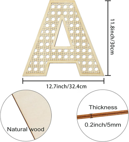 Letras de madera de ratán