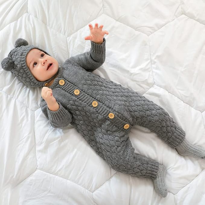 Set Gorro y Mameluco Tejido Beary