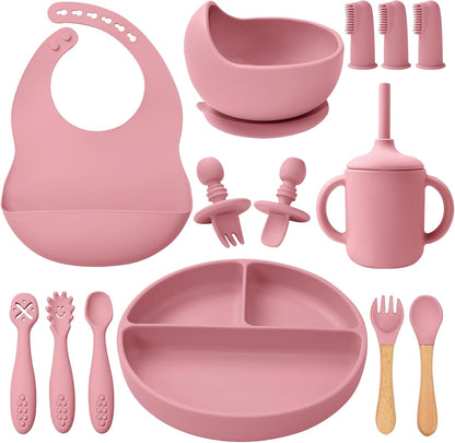 Juego de Alimentación de Silicona para Bebé – Set x14