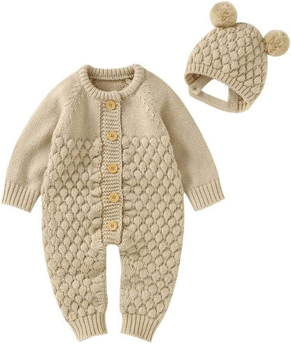 Set Gorro y Mameluco Tejido Beary
