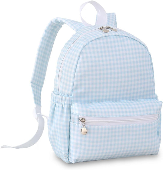 Morral gingham azul