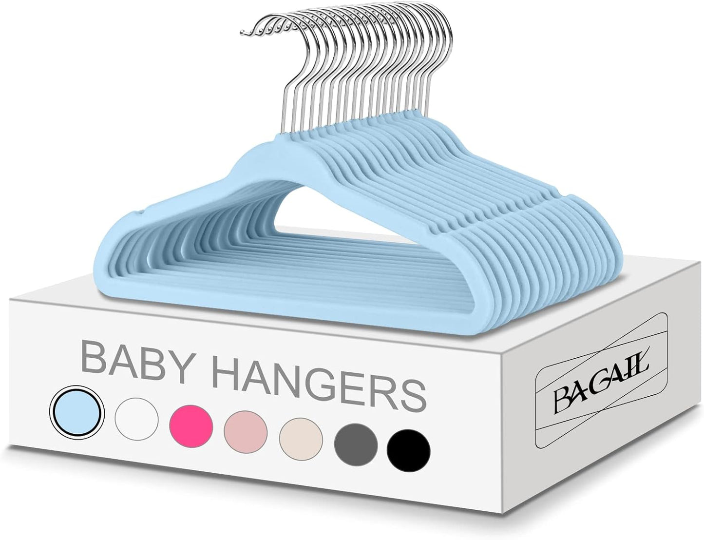 Ganchos de Ropa de Terciopelo para Bebés x50