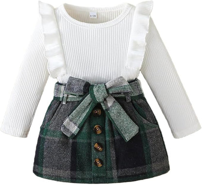 Set Jade Blusa & Falda Navidad Clásica