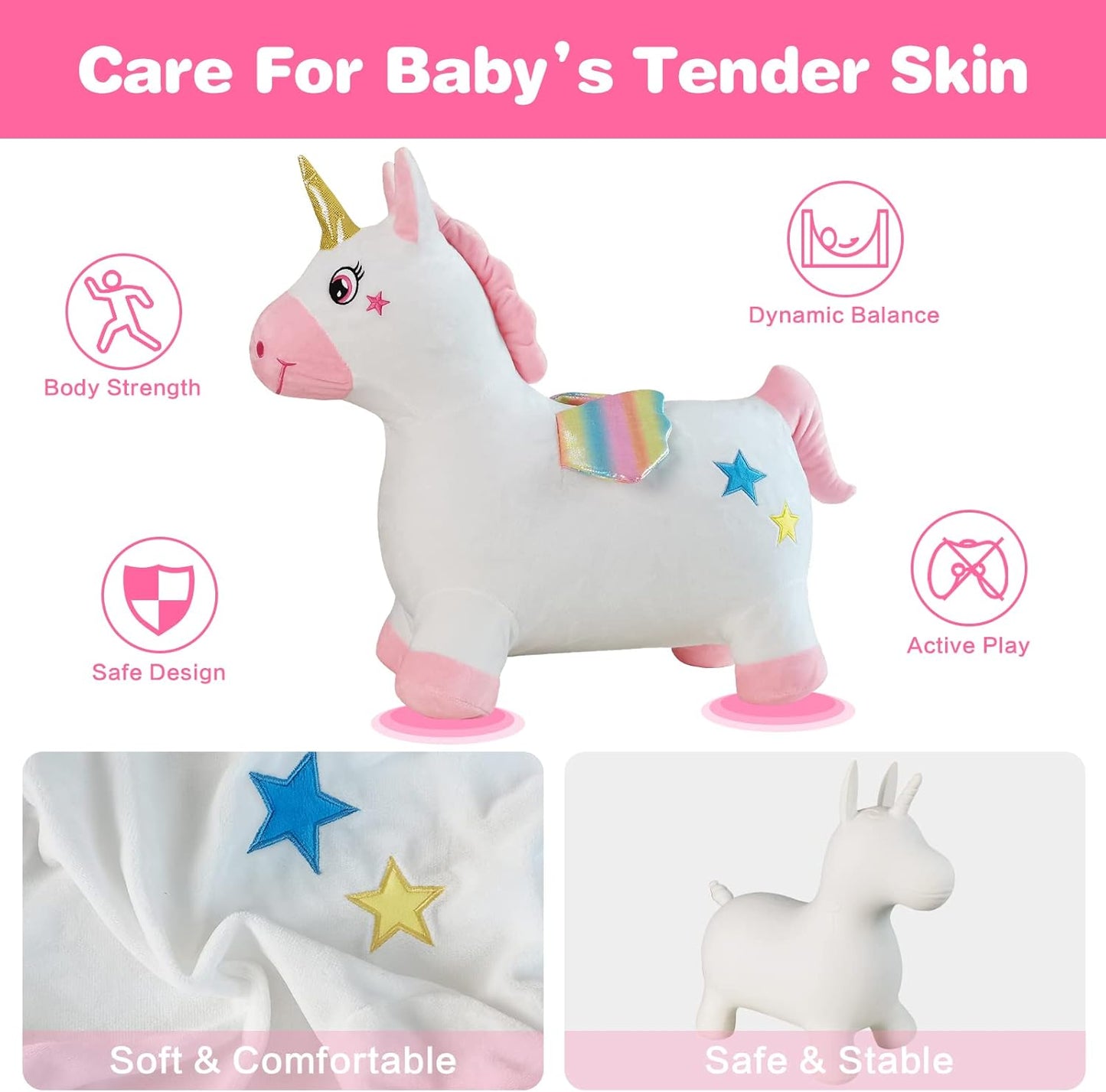 Inflable Para Saltar - Velvet Unicorn