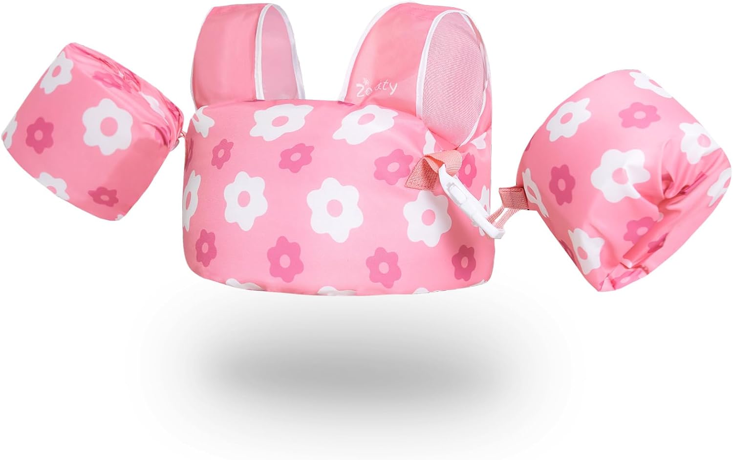 Chaleco flores rosa