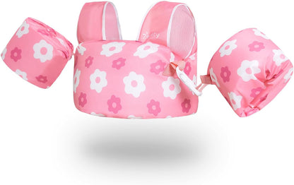 Chaleco flores rosa