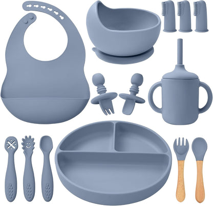 Juego de Alimentación de Silicona para Bebé – Set x14