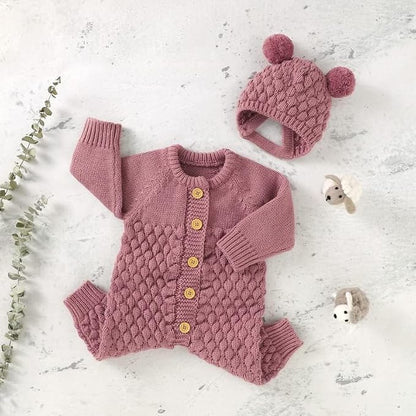 Set Gorro y Mameluco Tejido Beary