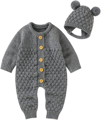 Set Gorro y Mameluco Tejido Beary