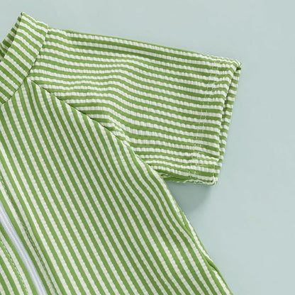 Vestido de Baño Seersucker con Gorro (Cierre)