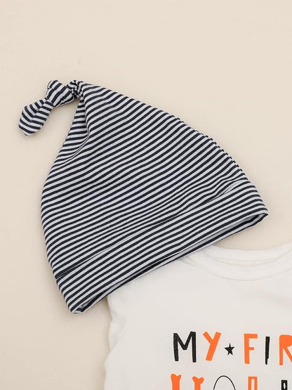 Set Mameluco + Pantalón + Gorro + Pañoleta Halloween