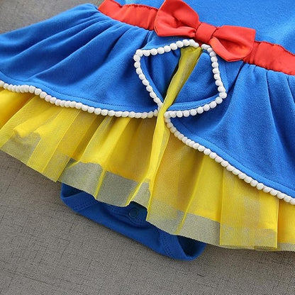 Disfraz Mameluco y Diadema de Blancanieves Princesa Clásica