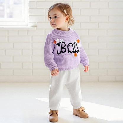 Suéter Tejido “BOO” de Halloween para Bebé