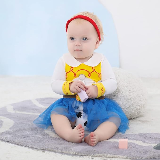 Disfraz de Mameluco de Vaquera para Bebé Niña