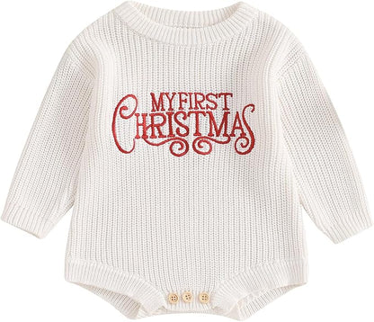 Mameluco Tejido "My First Christmas"