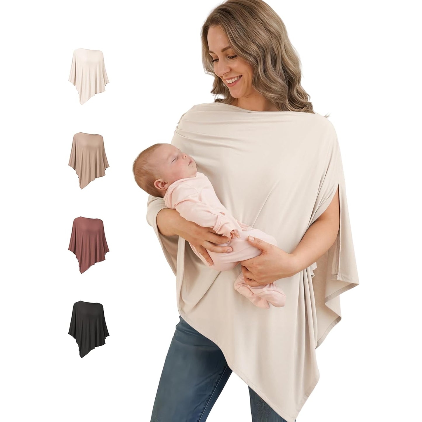 Poncho de lactancia en bambú