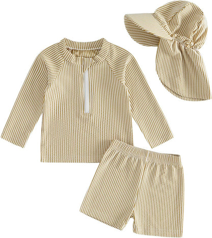 Set seersucker khaki