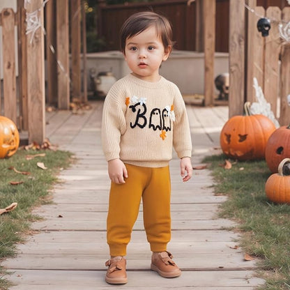 Suéter Tejido “BOO” de Halloween para Bebé