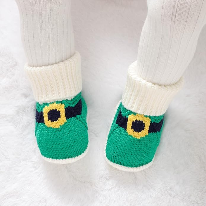 Botines Navideños Tejidos de Santa