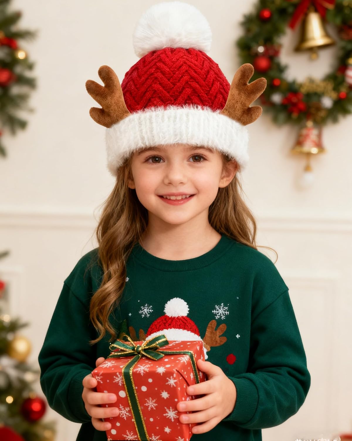 Gorro Tejido Reno con Pompón