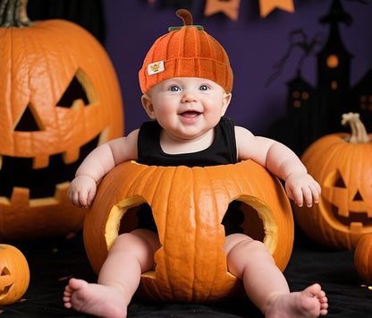 Gorro de Calabaza para Bebé