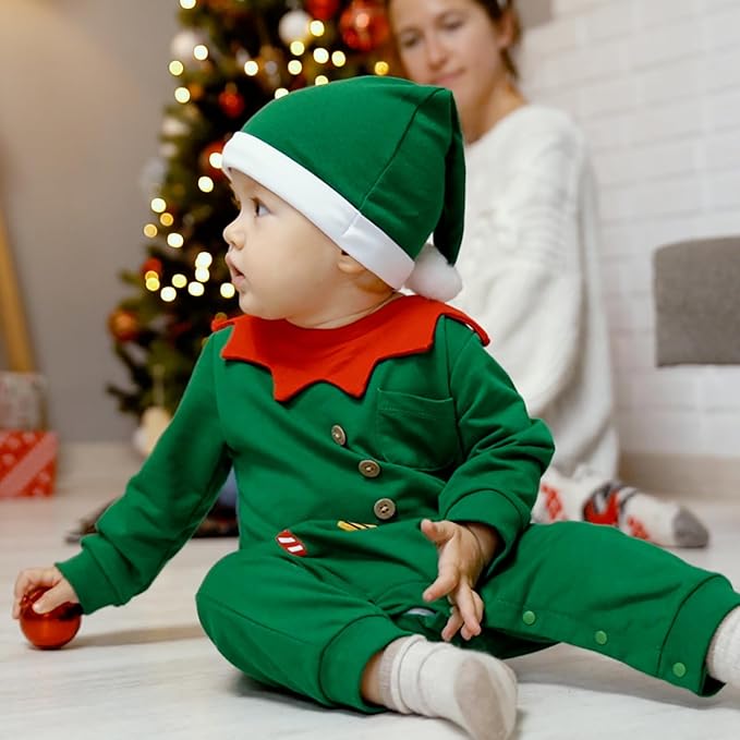 Set Traje y Gorro Elfo de Santa