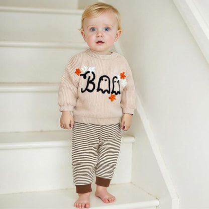 Suéter Tejido “BOO” de Halloween para Bebé
