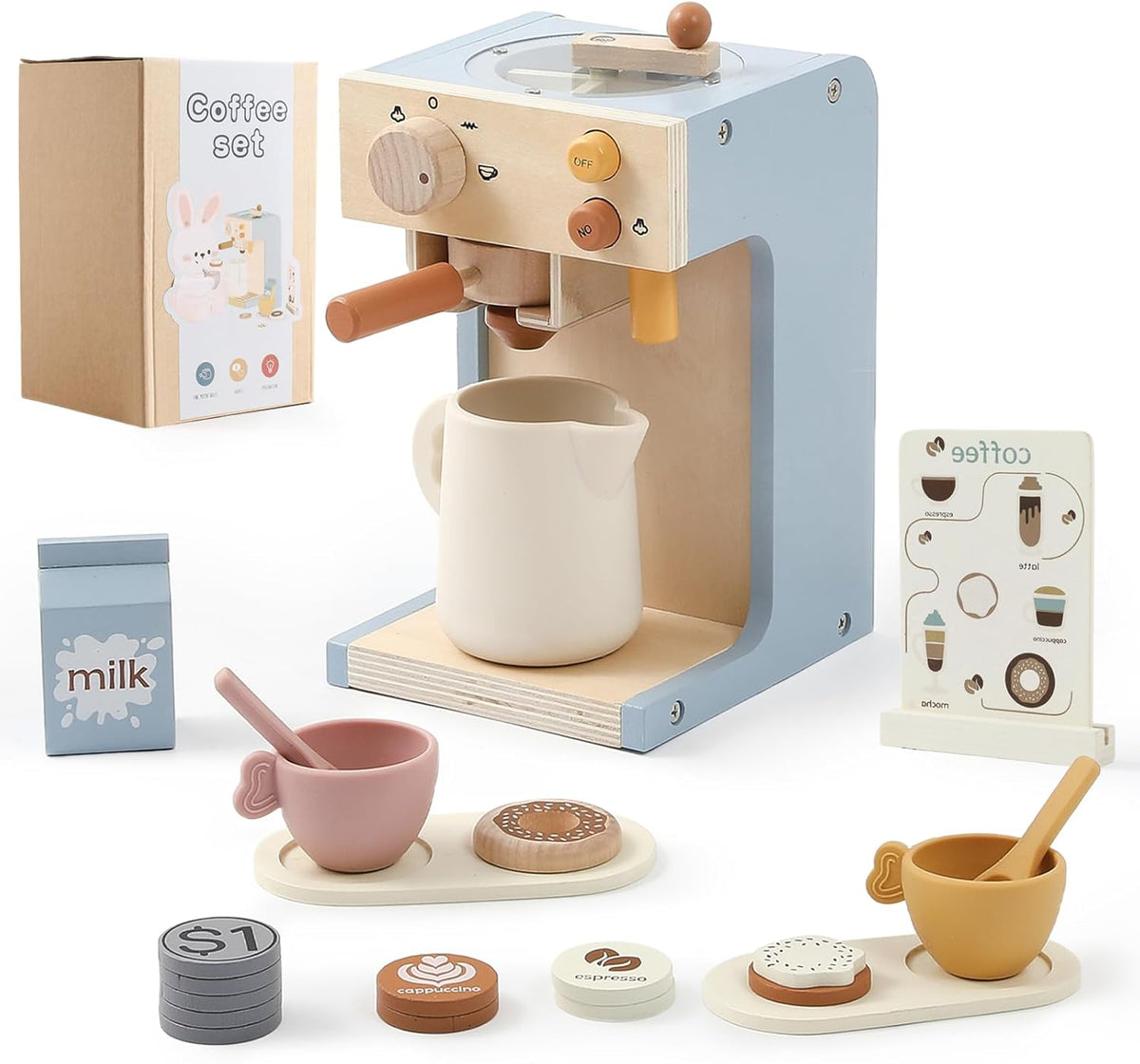 Cafetera de Madera para Niños