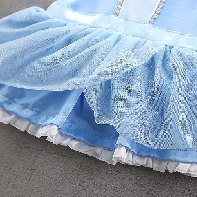 Disfraz Mameluco y Diadema de Cenicienta Princesa Clásica